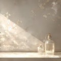 Bottles of Fragrance on a Perfumery Counter Royalty Free Stock Photo