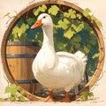 Charming Goose in a Cellar Vignette