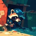 Determined Raccoon Adventurer
