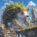 Majestic Hedgehog: Urban Charm Meets Nature's Spirit