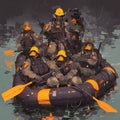 Brave Ducks: Rescue Brigade Team in Action!