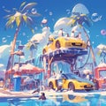 Luxurious Car Wash by the Sea, Bubbly and Penguin-Approved!