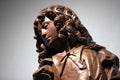 Baroque Beauty: Wooden Sculpture of an Angel Royalty Free Stock Photo