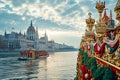 hungarian state foundation day celebration danube river