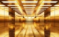 This image captures the grandeur of a golden hallway, where mirrored reflections create a luxurious maze. The dazzling Royalty Free Stock Photo