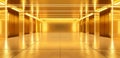 This image captures the grandeur of a golden hallway, where mirrored reflections create a luxurious maze. The dazzling Royalty Free Stock Photo