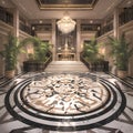 Elegant Lobby Entrance: A Grand Hotel\'s Hallway Royalty Free Stock Photo