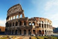 The image captures the grandeur of the Roman Colossion during its colossion in Rome, Italy, An ancient Roman Colosseum, AI Royalty Free Stock Photo