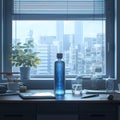 Inspiring Cityscape with Blue Bottle