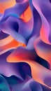 Vivid holographic ribbons swirling in a dynamic abstract. AI generated