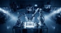 Advanced robotic manufacturing automation Royalty Free Stock Photo