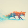 Vibrant Fox in Motion