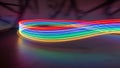 Vibrant light trails creating abstract pattern on dark surface Royalty Free Stock Photo