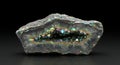 Stunning iridescent geode with rainbow crystals Royalty Free Stock Photo