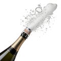 Champagne bottle being opened Royalty Free Stock Photo