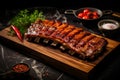 delicious bbq pork ribs food photography