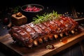 delicious bbq pork ribs food photography