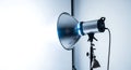 Professional studio strobe light setup shines bright Royalty Free Stock Photo