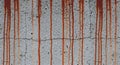 Rust streaks and cracks on weathered concrete wall Royalty Free Stock Photo