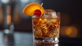 whisky cocktail elegance Royalty Free Stock Photo