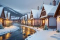 charming houses enveloped in the enchanting embrace of winter