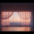 Graceful Dance Studio Amidst Sunlit Ocean View Royalty Free Stock Photo