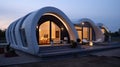 Futuristic Modular Home At Twilight