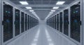 Digital highway of high-speed computing servers Royalty Free Stock Photo