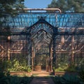 Awe-Inspiring Greenhouse - Innovative Exterior Design Royalty Free Stock Photo