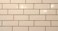 Classic glossy white subway tile wall pattern Royalty Free Stock Photo