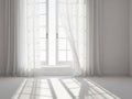 Serene morning sunlight streaming through open window Royalty Free Stock Photo