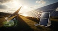 Green energy solar power generation technology Royalty Free Stock Photo