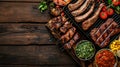 Argentine Parrilla with Grilled Meats and Chimichurri Sauce