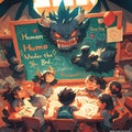 Monster-themed School: Creatures Teach Children