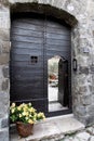 Image capturing an ancient doorway in Caserta Vecchia, Italy.