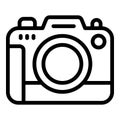 Image capturing tool icon outline vector. Digital shooting device