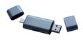 Card Reader OTG Type-C USB 3.0 2in1 for all types of smartphones with type-C connectors and USB connectors on white background Royalty Free Stock Photo