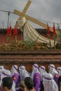 Holy Week in Guatemala: Procession on Jesus Nazarene of the Mercy on Palm Sunday in Antigua Guatemala