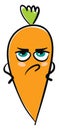 Image of carrot angry, vector or color illustration