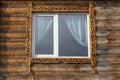 An image with a carved window. Royalty Free Stock Photo
