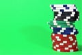 An image of a casino - dice, chip, gambling - with copy space Royalty Free Stock Photo