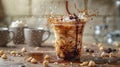 Iced Coffee Swirl with Delicious Coffee Splash