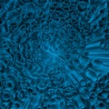 Pure composition of blue explosion of circles Royalty Free Stock Photo