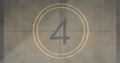 Image of changing numbers over grid