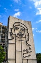 The Image of Che Guevara in Plaza de la Revolucion, Havana, Cuba