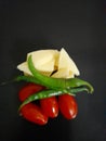 ÃÂ°mage of cheese, tomato, olive, fresh pepper