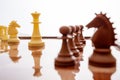Image of chess pieces on a chessboard Royalty Free Stock Photo