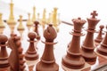 Image of chess pieces on a chessboard Royalty Free Stock Photo