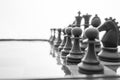 Image of chess pieces on a chessboard Royalty Free Stock Photo