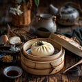 Image of Chinese food that Baozi or Steamed Buns Royalty Free Stock Photo